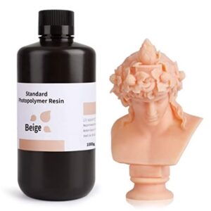 Elegoo Standard Lcd Uv Curing Photopolymer Resin For 3D Printers 1Kg Beige