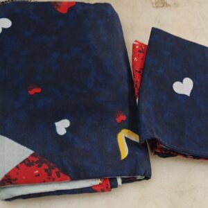 Double Bed Bedsheets King Size With 2 Pillow Covers Colour Blue