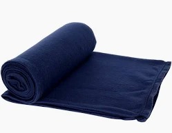 Heavy Winter Plain Lightweight Polar Fleece Blanket For Single Bed Navy Blue