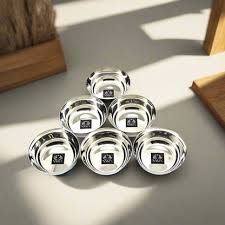 Steel Stainless Steel Bowl Vati Set 270 Ml Steel Bowl Set For Kitchen Dinner Bowl Katori Pack Of 6