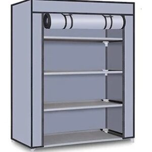 4 Layer Grey Shoe Rack