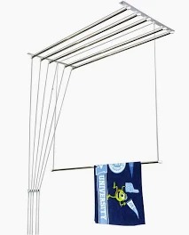 Heavy Rust Proof Stainless Steel Ceiling Clothes Dryer Hanger With Uv Protected