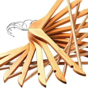 Cloth Almirah Hanger Brown Colour Pack Of 12