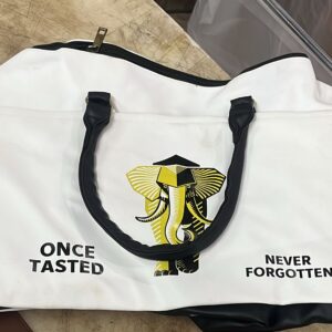 White Colour Leather Travel Bag