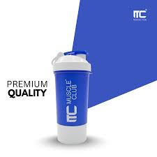 Muscle Club Shaker Bottle With Blender Ball Blue Colour