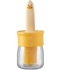 Plastic Oil Dispenser With Brush Yellow
