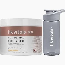 Hk Vitals Skin Radiance Collagen Marine Collagen Lemon 100 G With Sipper Bottle