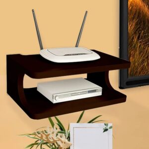 Wooden Set Top Box Stand Dark Brown Colour