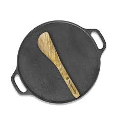 Super Smooth Cast Iron Tawa For Dosachapathi With Free Wooden Flip