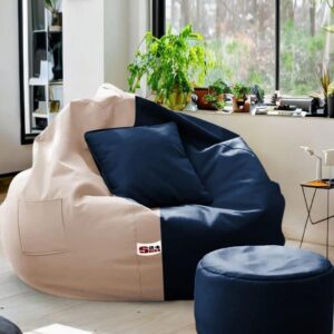 Bean Bag Cover With Table Cover Navy Blue Colour