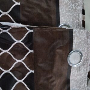 Set Of 2 Printed Eyelet Door Curtains Size 4 By 9