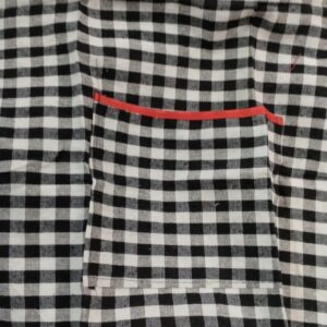 Checked Kitchen Apron Cotton Color Black