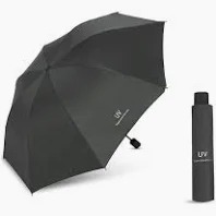 Uv Protection Green Umbrella Automatic Close Rain Sun Protection 3 Fold Umbrella