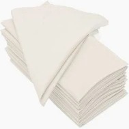 The Home Talk Premium Cloth Napkins Set Of 6 18X18 White Colour Pack Of 2
