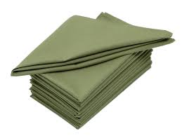 The Home Talk Premium Cloth Napkins Set Of 6 18X18 Green Colour Pack Of 3