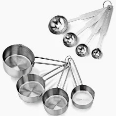 Stainless Steel Measuring Cups And Spoons Set