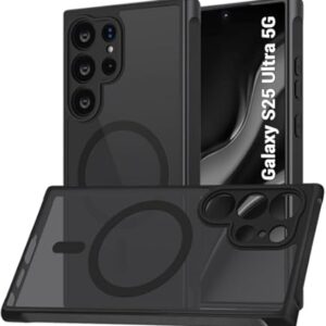 Frosted Back Cover Cover Samsung S25 Ultra Pc Tpu Magsafe Compatible Translucent Black