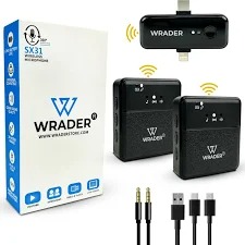 Wrader K9 Wireless Mic With Noise Cancellation Vlogs Video Recording Mobile Microphone