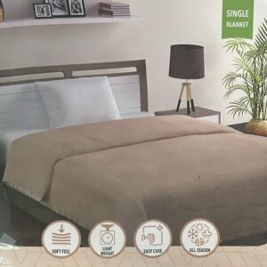 Happy Living Satin Fleece Single Blanket Yellow Colour Size 1 Point 50M 2 Point 20M