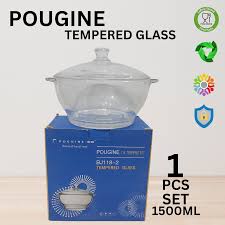 Pougine Glass Clear Microwave Safe Casserole 2 N