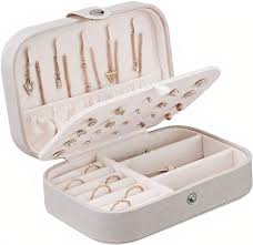 Pu Leather Jewellery Box For Women White