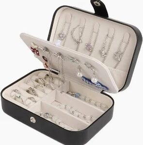 Pu Leather Jewellery Box For Women Black