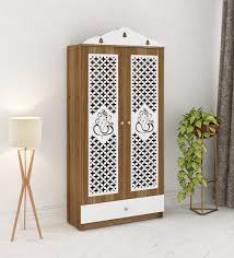 Sivom Spree Home Temple Pooja Unit Engineered Wooden 167Cm Height Knock