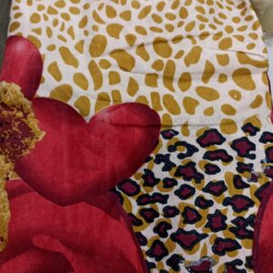 Double Bed Sheet Red Printed