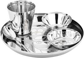 Stainless Steel Plate Cup Bowl And Spoon Set