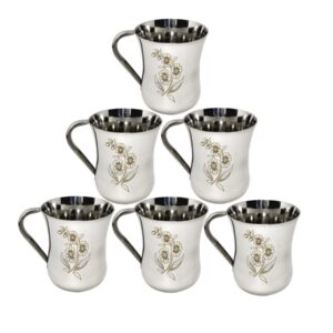 Stainless Steel Coffee Cup Pack Of 6
