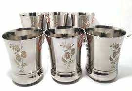 Stainless Steel Water Glass Pack Of 7