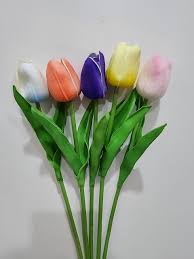 Artificial Tulip Flower Sticks Multicolour