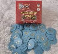Avon Plastic Numbered Tokens Coins Pack Of 100 33 Mm Blue