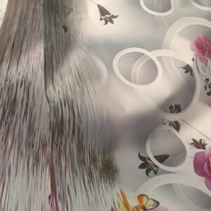 Printed Fridge Mat Pink White 3 Pcs