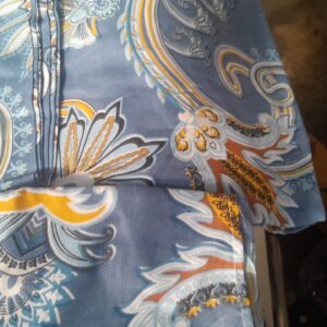 Double Bed Printed Bedsheet With 2 Pillow Cover Sky Blue