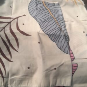 Double Bed Printed Bedsheet With 2 Pillow Cover Off White Colour