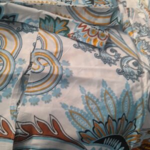 Double Bed Printed Bedsheet With 2 Pillow Cover White