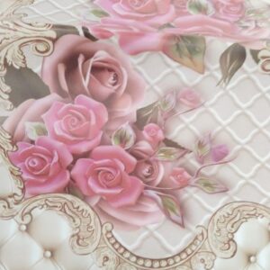 Golden And Pink Flower Printed Fridge Mat Pack Of 3