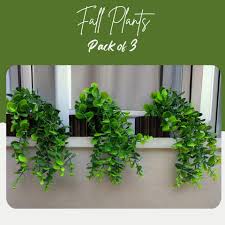 Artificial Plant With Pot Green Pack Of 3