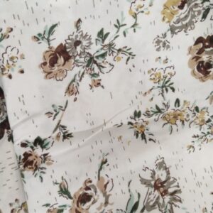 White Color Printed Double Bedsheet 2 Pillow