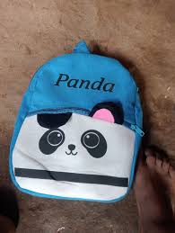 Sky Color Panda Kids School Bag