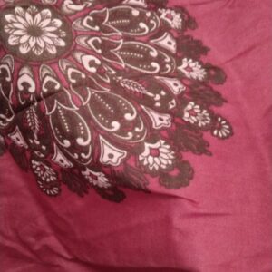 Maroon Color Printed Single Bedsheet