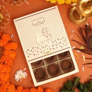 Sarvdharm Cow Dung Diya Set Of 9