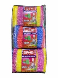Multi Purpose Non Scratch Cleaner Multicolor Pack Of 3