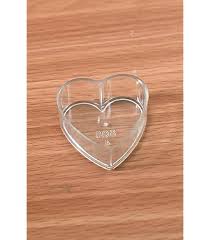 Acrylic Heart Shaped Tealight Cups Pack Of 50