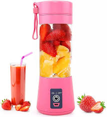 Portable And Rechargeable Battery Juice Blender Pink 1Pc