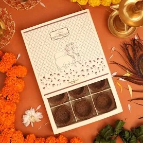 Servdharm Cow Dung Diya Set Of 9Pcs