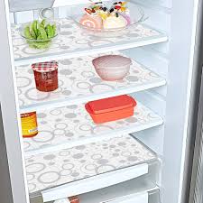 White Circle Printed Fridge Mat 4Pcs