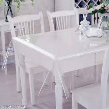 White Transparent Pvc Table Cover 60 X 90Cm