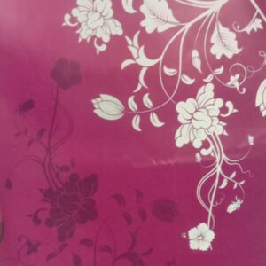 Purple Floral Printed Fridge Mat 4Pcs